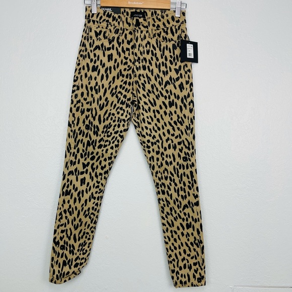 NWT Joes Jeans Charlie Skinny High Waist Denim Jean Tan Cheetah Print - Picture 3 of 6